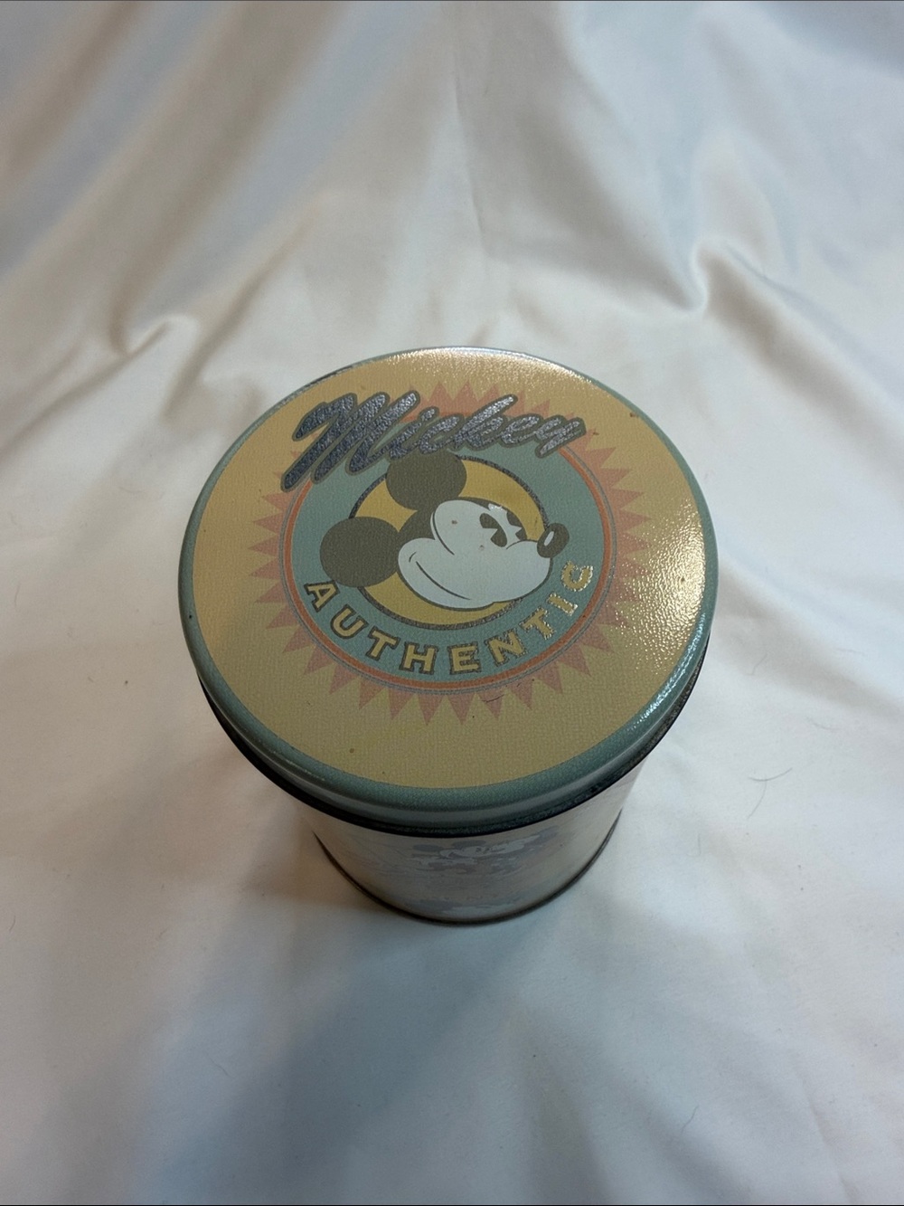 Disney Mickey  Tin - Yellow and Teal